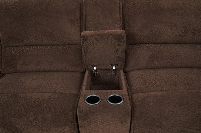 Furniture of America - Damasus Power Sectional in Java - CM9932DB-SECT-PM - GreatFurnitureDeal