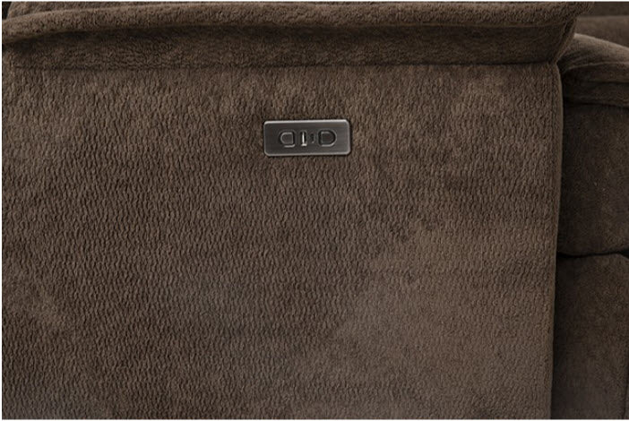 Furniture of America - Damasus Power Sectional in Java - CM9932DB-SECT-PM - GreatFurnitureDeal