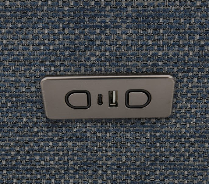 Furniture of America - Melancton Power Sectional in Blue - CM9933BL-SECT-PM - GreatFurnitureDeal