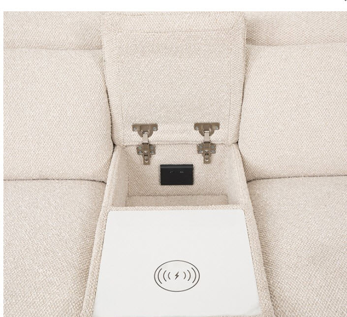 Furniture of America - Thaddea Power Sectional in White - CM9935WH-SECT-PM - GreatFurnitureDeal