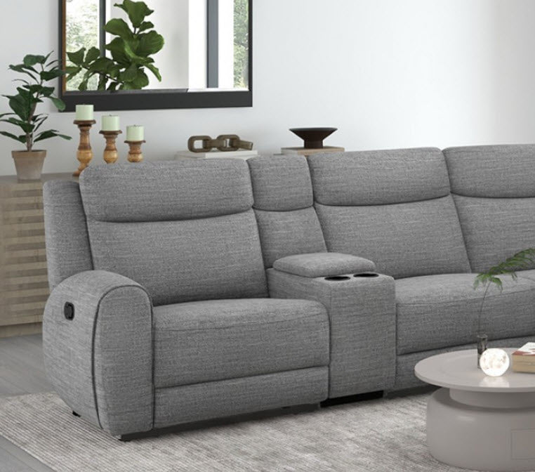 Furniture of America - Antonius Motion Sectional in Gray - CM9985GY-M-SECT - GreatFurnitureDeal