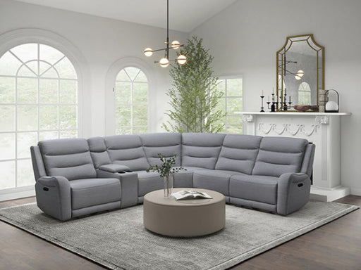 Furniture of America - Matthias Motion Sectional in Gray - CM9987GY-M-SECT - GreatFurnitureDeal