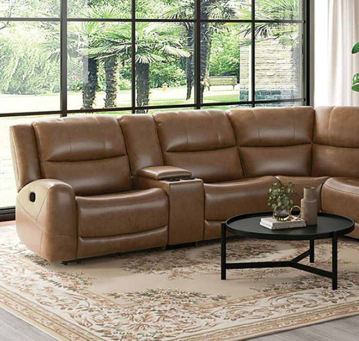 Furniture of America - Leolinus Motion Sectional in Brown - CM9989BR-M-SECT - GreatFurnitureDeal