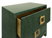 Worlds Away - Cole Two Drawer Side Table in Green Dyed Grasscloth - COLE GR - GreatFurnitureDeal