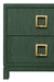 Worlds Away - Cole Two Drawer Side Table in Green Dyed Grasscloth - COLE GR - GreatFurnitureDeal