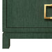 Worlds Away - Cole Two Drawer Side Table in Green Dyed Grasscloth - COLE GR - GreatFurnitureDeal