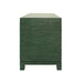 Worlds Away - Cole Two Drawer Side Table in Green Dyed Grasscloth - COLE GR - GreatFurnitureDeal