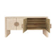 Worlds Away - Colt Four Door Buffet In Natural Grasscloth With Cerused Oak Handles - COLT NAT - GreatFurnitureDeal