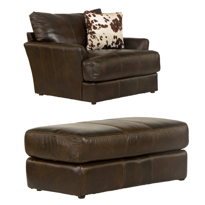 Jackson Furniture - Pavia Chair with Ottoman in Cocoa - 5482-01-10-COCOA - GreatFurnitureDeal