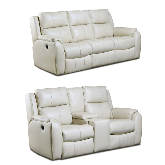 Southern Motion - Marquis 2 Piece Power Headrest Reclining Sofa Set in Cream - 332-61P-78P - GreatFurnitureDeal