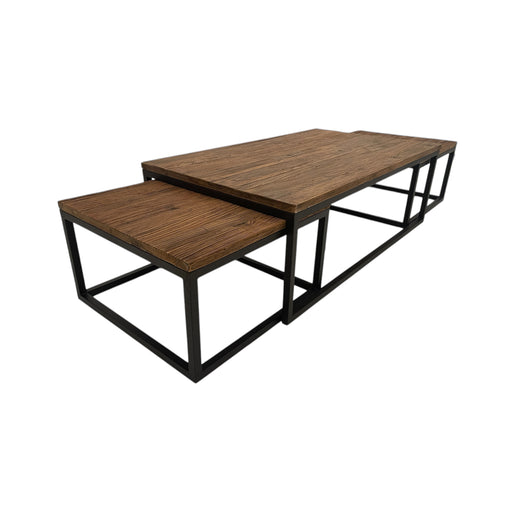 GJ Styles - Reclaimed Oak Nesting Coffee Tables - CS132 - GreatFurnitureDeal