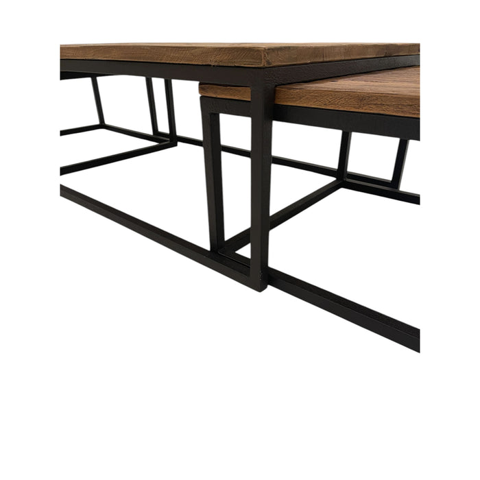 GJ Styles - Reclaimed Oak Nesting Coffee Tables - CS132 - GreatFurnitureDeal