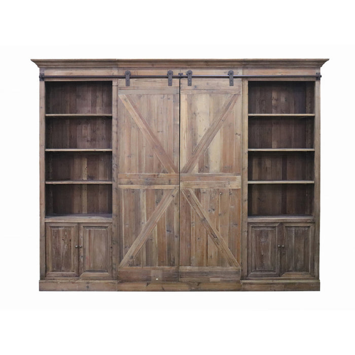 GJ Styles - Barn Door Entertainment Cabinet In Pine - CS141 - GreatFurnitureDeal