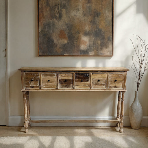 GJ Styles - Reclaimed Pine Console Table with Washed Drawers - CS149 - GreatFurnitureDeal