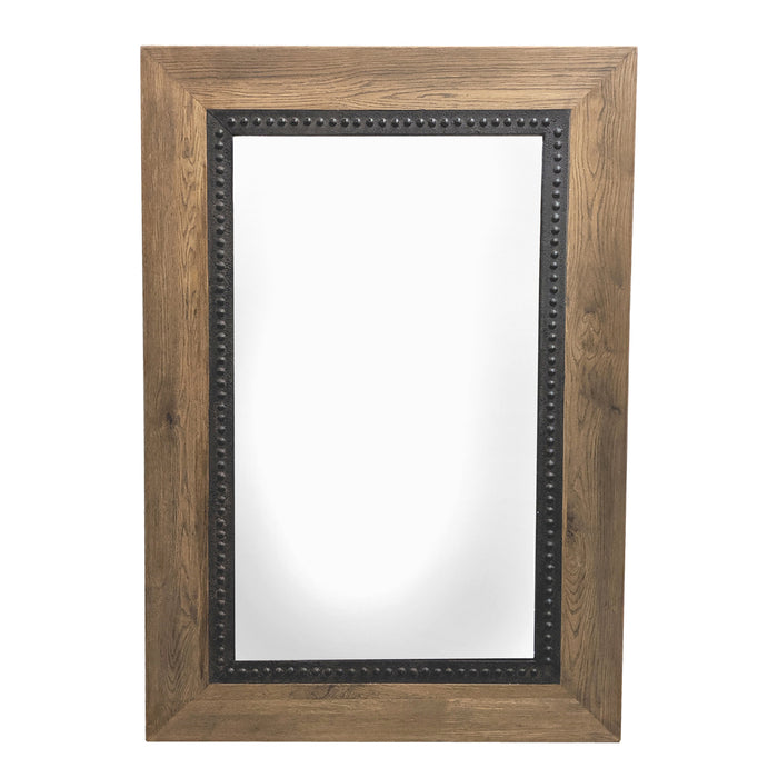 GJ Styles - Reclaimed Oak Mirror with Iron Frame - CS162