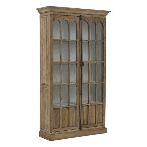 GJ Styles - Oak Cabinet W/Distressed Shelving - CS182 - GreatFurnitureDeal