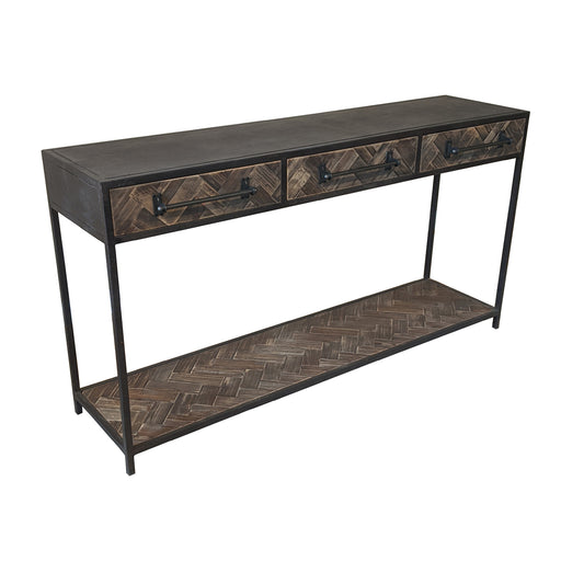 GJ Styles - Reclaimed Pine and Iron Console Table - CS184 - GreatFurnitureDeal