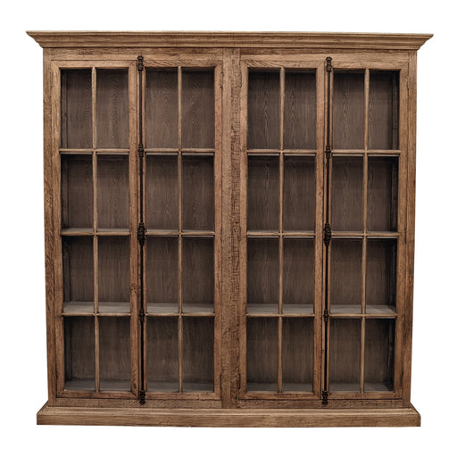 GJ Styles - Four Door Bookcase in Natural Old Oak - CS196 - GreatFurnitureDeal