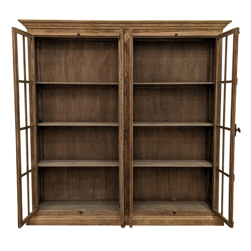 GJ Styles - Four Door Bookcase in Natural Old Oak - CS196 - GreatFurnitureDeal
