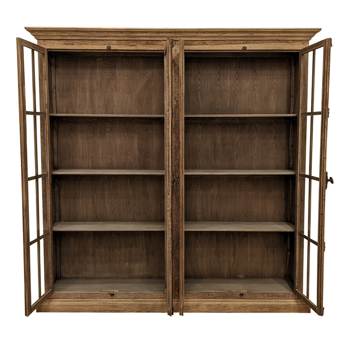 GJ Styles - Four Door Bookcase in Natural Old Oak - CS196 - GreatFurnitureDeal