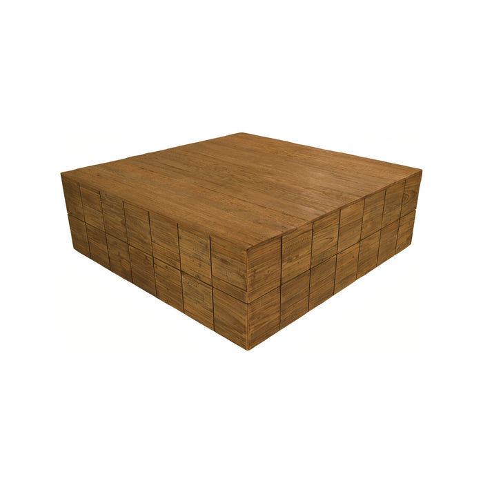 GJ Styles - Oak & Pine Block Coffee Table - CS216 - GreatFurnitureDeal