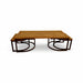 GJ Styles - Nesting Oak & Iron Coffee Tables - CS222 - GreatFurnitureDeal