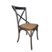 GJ Styles - Cross Chair with Braided Seat in Black - CS23 - GreatFurnitureDeal
