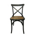 GJ Styles - Cross Chair with Braided Seat in Black - CS23 - GreatFurnitureDeal