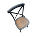 GJ Styles - Cross Chair with Braided Seat in Black - CS23 - GreatFurnitureDeal