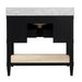 Worlds Away - Cutler Bath Vanity In Matte Black Lacquer - CUTLER BLK - GreatFurnitureDeal