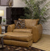 Jackson Furniture - Corvara Chair 1/2 with Ottoman in Caramel - 2406-01-10-CARAMEL - GreatFurnitureDeal