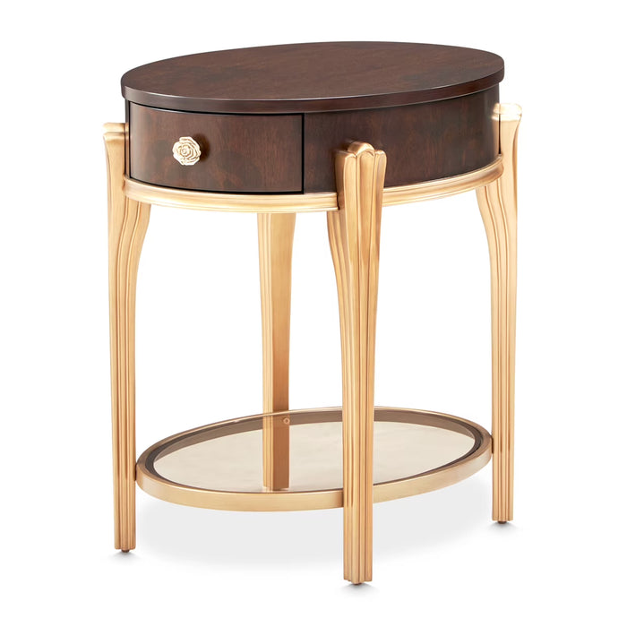 AICO Furniture - Camellia Field - 3 Occasional Table Set - Warm Pecan - N9090201-400-N9090202-400 - GreatFurnitureDeal