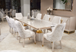 AICO Furniture - Carmela Double Pedestal Dining Table in Shimmer Ivory - LFR-CRMA002-141 - GreatFurnitureDeal