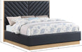Meridian Furniture - Casa Black Vegan Leather Upholstered King Bed (3 Boxes) - CasaBlack-K - GreatFurnitureDeal