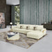 European Furniture - Castello Off White Italian Leather Sectional - EF-19993R-4RHF - GreatFurnitureDeal