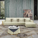 European Furniture - Castello Off White Italian Leather Sectional - EF-19993R-4RHF - GreatFurnitureDeal