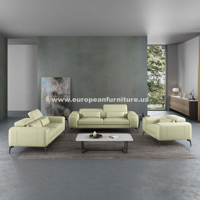 European Furniture - Cavour Chair Off White Italian Leather - EF-12552-C
