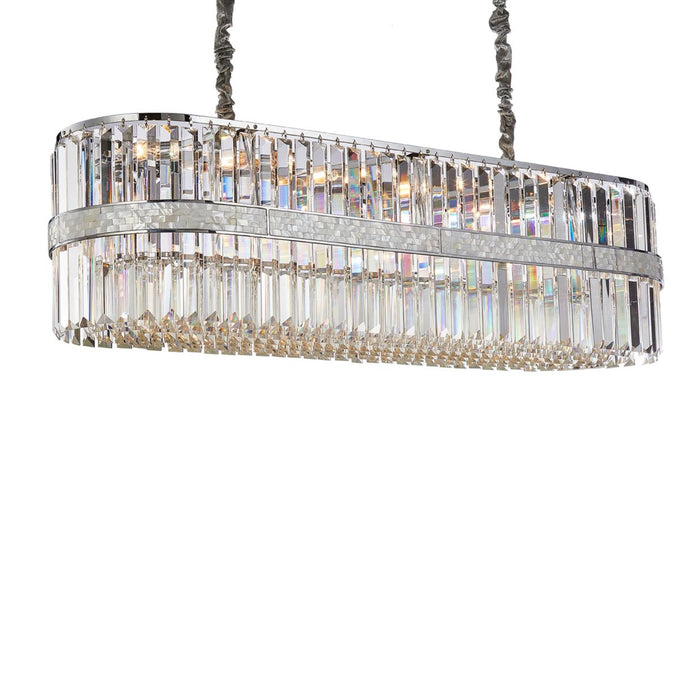 AICO Furniture - Spectra 15-Light Chandelier - Chrome - LT-CH1089CHR-15CLR - GreatFurnitureDeal