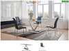 ESF Furniture - Zig Zag 7 Piece Dining Table Set - ZZTABLE160-365-7SET - GreatFurnitureDeal