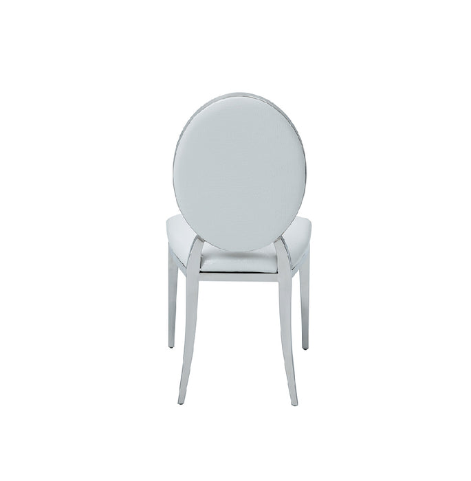 ESF Furniture - Zig Zag Side Chair (Set of 4) in White - 110CHAIRSIDEWHITE - GreatFurnitureDeal