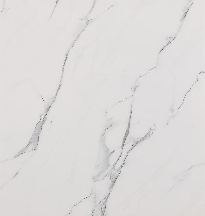 Mariano Furniture - Marble Dining Table w Dark Wood in Faux White - BQ-D522-DT - GreatFurnitureDeal