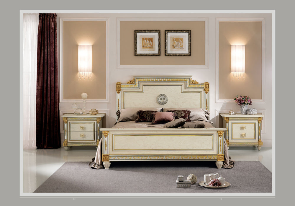 ESF Furniture - Arredoclassic Italy Liberty Euro 5 Piece Queen Bedroom Set - LIBERTYQBVDM-5SET - GreatFurnitureDeal