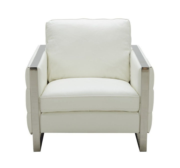 J&M Furniture - Constantin White Chair and Ottoman Set - 18571-CO-WHT