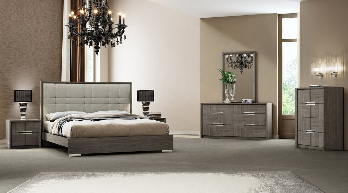 J&M Furniture - Copenhagen Grey 6 Piece Queen Bedroom Set - 18777-Q-6SET-GREY