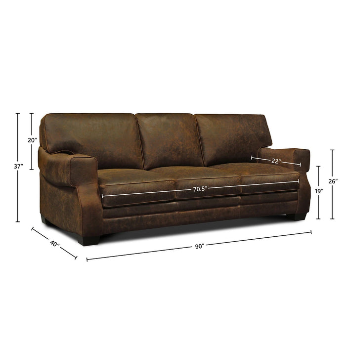 GFD Leather - Cordova 100% Top Grain Leather Sofa - Removable Cushions - GTRX5-30