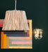 Worlds Away - Tapered Drum Pendant Handcrafted With Whitewash Eucalyptus Wood - CREW - GreatFurnitureDeal