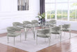 Mariano Furniture - 9 Piece Big Rectangular Glass Dining Set in Rich Gray/Silver - BQ-D07-8SC300 - GreatFurnitureDeal