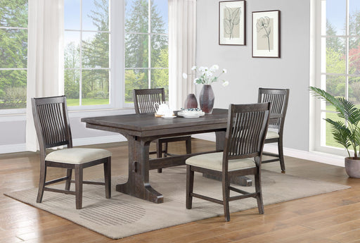 Mariano Furniture - 5 Piece Dining Table Set in Rustic Brown - BQ-D162D5 - GreatFurnitureDeal