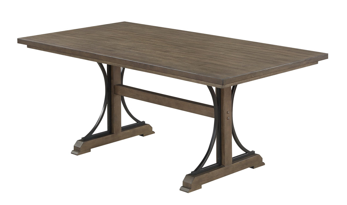 Mariano Furniture - Fixed Dining Table in Brown Oak - BQ-D174-DT - GreatFurnitureDeal