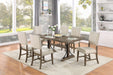 Mariano Furniture - 7 Piece Dining Set in Brown Oak - BQ-D174D7 - GreatFurnitureDeal